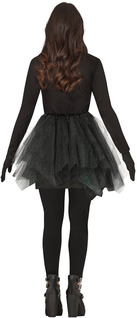 Skelet Halloween Jurk Dames Zwart