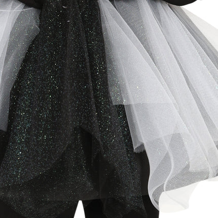 Skelet Halloween-kjole til damer Sort