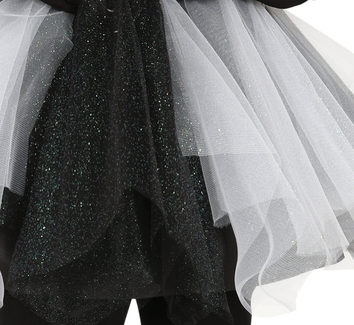 Skelet Halloween Jurk Dames Zwart