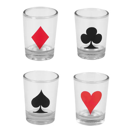 Drikspilssæt: Drinking Poker (120 pokerchips, 1 sæt spillekort, 4 shotglas)