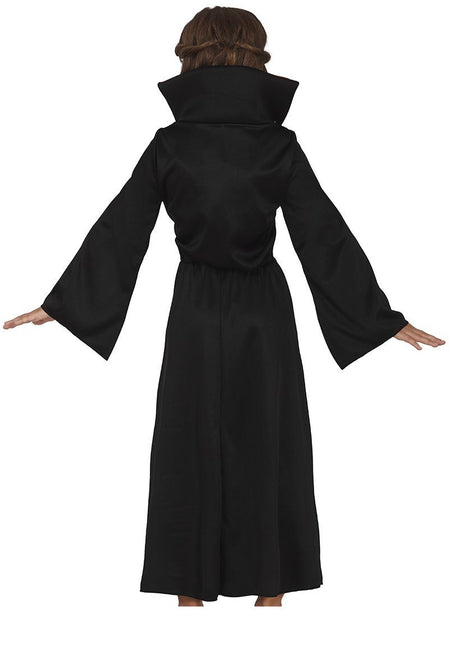 Vampyr halloweenkostume pige sort