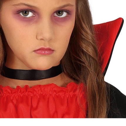 Vampyr halloweenkostume pige sort