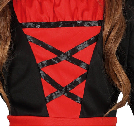 Vampyr halloweenkostume pige sort