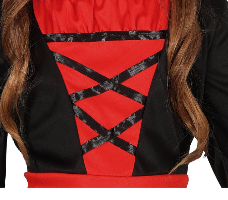 Vampyr halloweenkostume pige sort