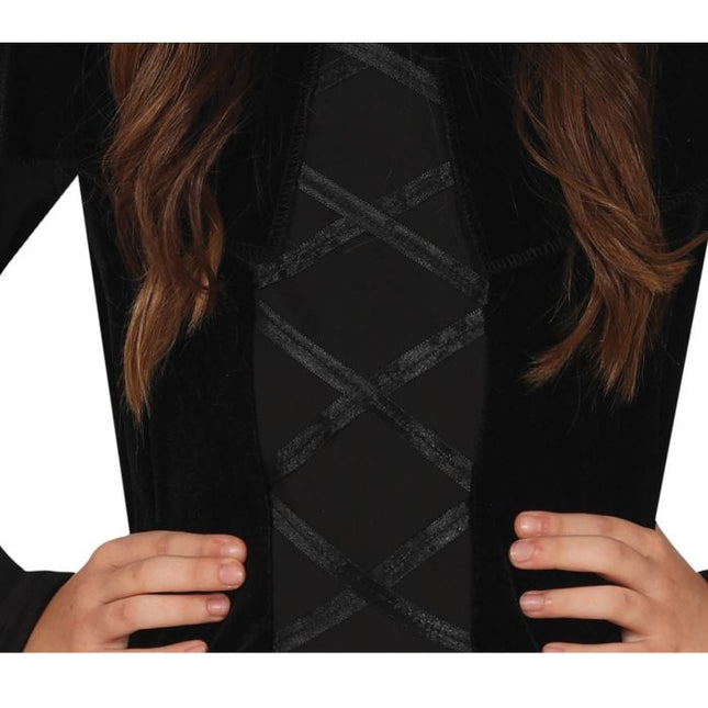 Spøgelses halloweenkostume pige sort