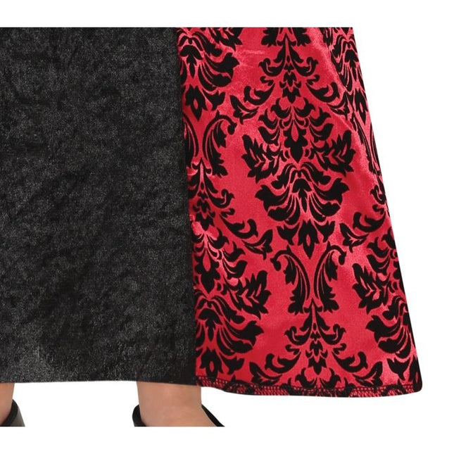 Vampyr halloweenkostume pige sort rød