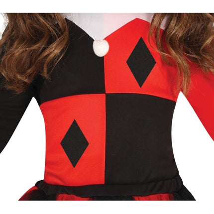 Harlekin halloweenkostume pige