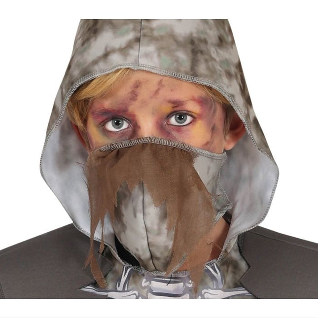 Ninja-kostume barn grå