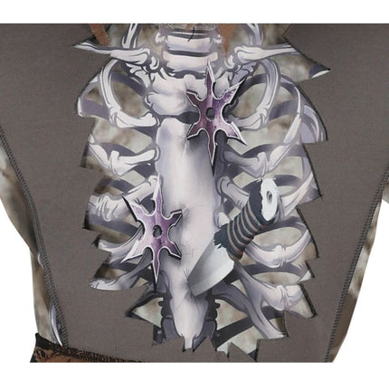 Ninja-kostume barn grå