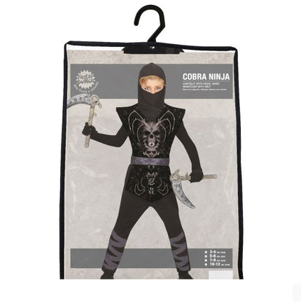 Ninja-kostume barn sort