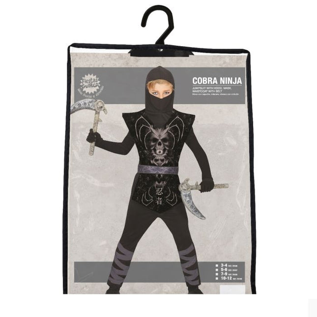Ninja-kostume barn sort