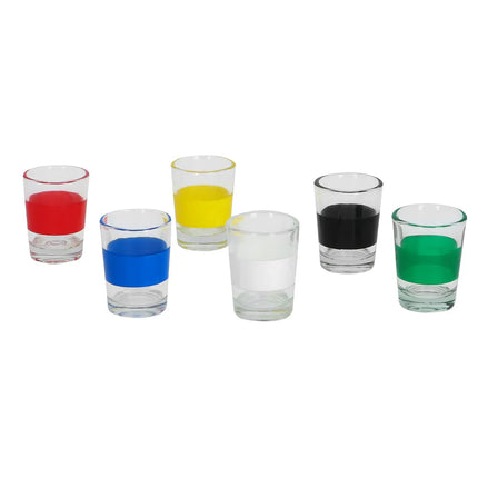 Drikspilssæt »Bingo shots« (bingo-hjul i metal, 48 kugler, 6 shotglas)