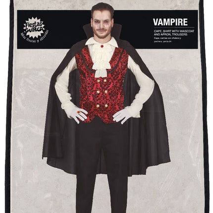 Vampyr halloweenkostume mænd rød hvid