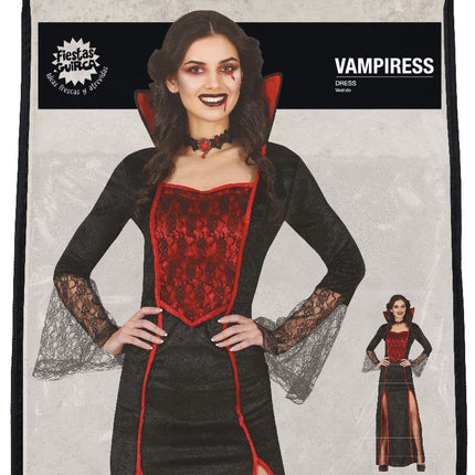 Vampyr halloweenkostume til damer rød