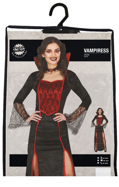 Vampyr halloweenkostume til damer rød