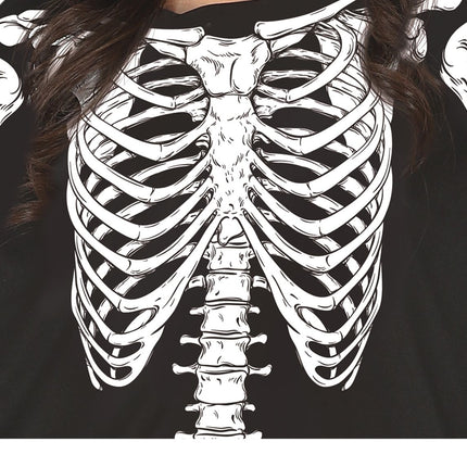 Skelet Halloween Poncho til damer