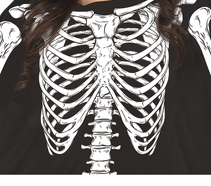 Skelet Halloween Poncho til damer