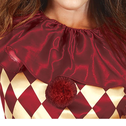 Gyserklovn Halloween-kostume til damer Rød Guld