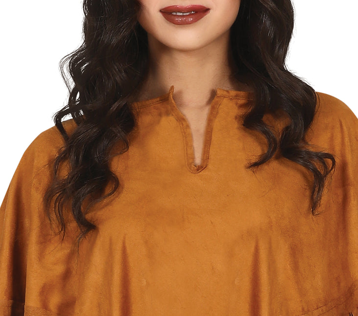 Poncho til damer Brun M