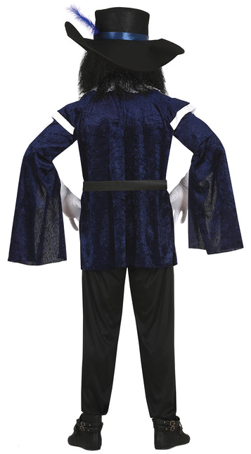 Musketer kostume mænd blå