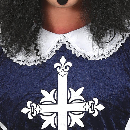 Musketer kostume mænd blå