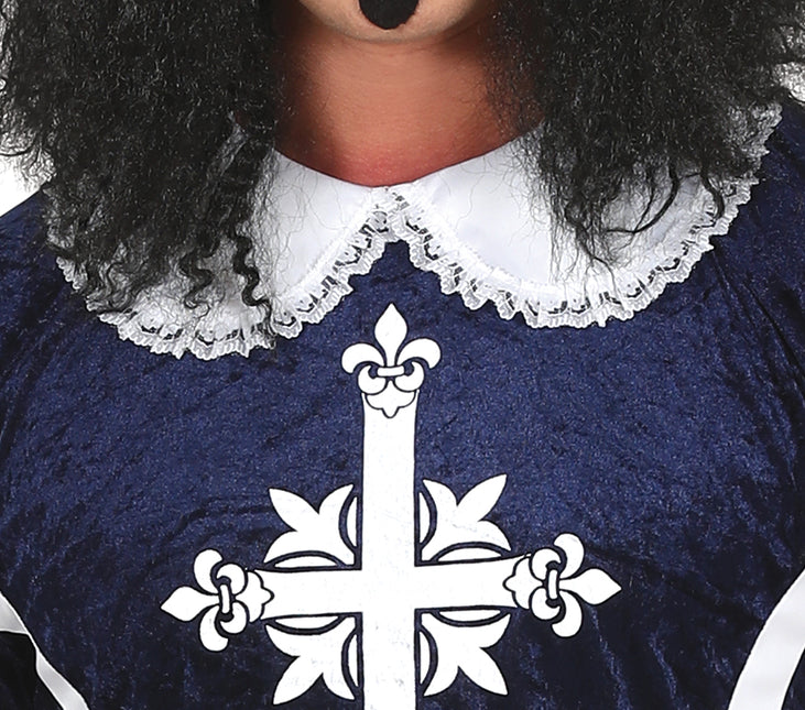 Musketer kostume mænd blå