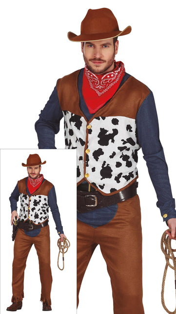 Cowboy kostume mænd brun