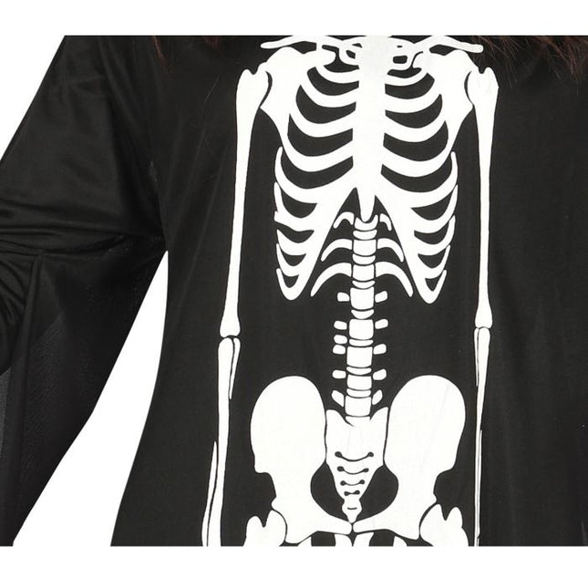 Skelet Halloween-tunika til damer L
