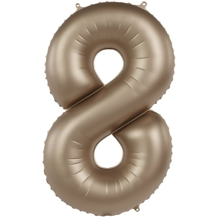 8 Jaar Cijfer Ballon Goud 86cm van Folat koop je bij Partywinkel