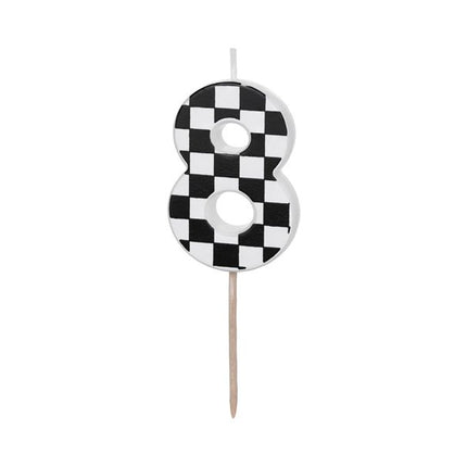 8 Jaar Kaars Race 5,5cm van Partydeco koop je bij Partywinkel