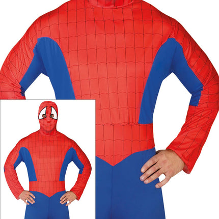 Spiderman Kostume Rød Blå Mænd