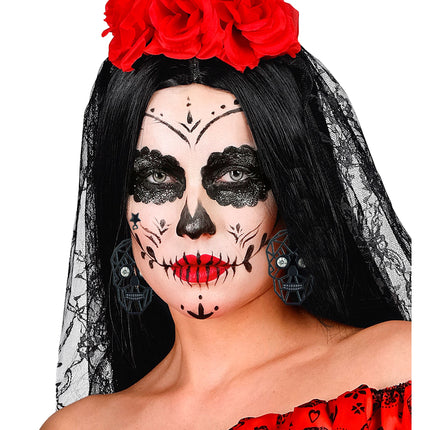 Halloween-øreringe med skeletter