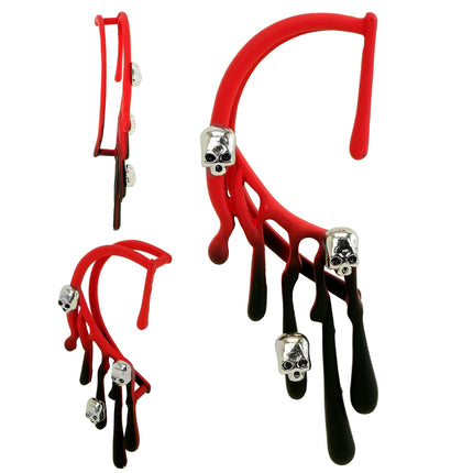 Halloween-ørering med piercing-look, blod