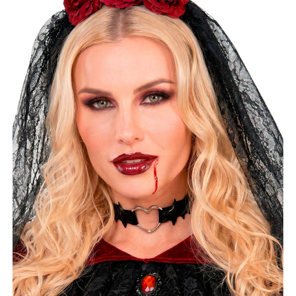 Halloween-choker med flagermus