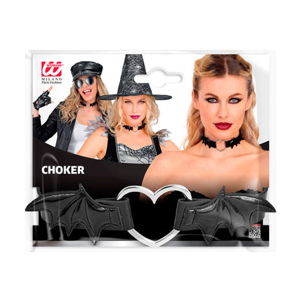 Halloween-choker med flagermus