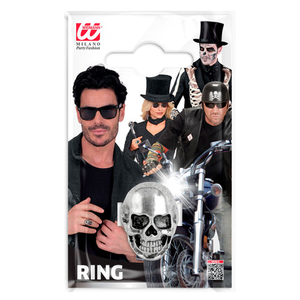 Halloween-ring med skinnende dødningehoved
