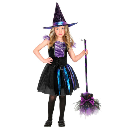Halloween-heksehat til børn med stjerner og måne