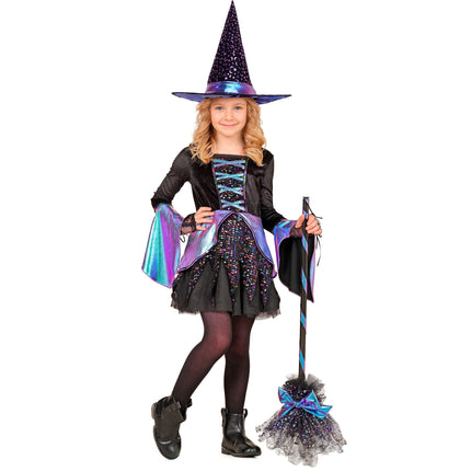 Halloween-heksehat til børn med stjerner og måne