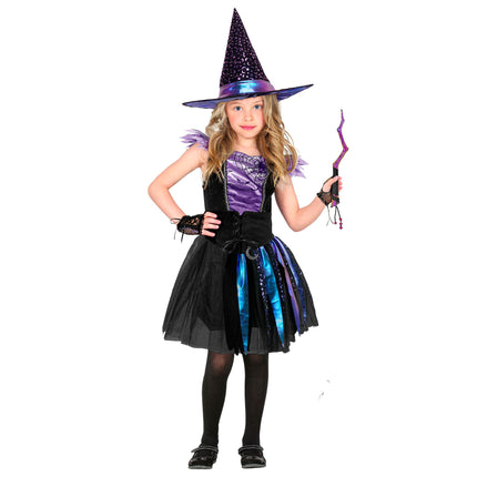Halloween-heksehat til børn med stjerner og måne