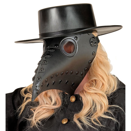 Halloween-maske: Sort pestlæge