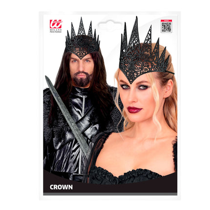 Halloween-krone, sort