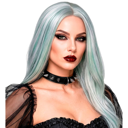 Halloween-choker, sort med pigge