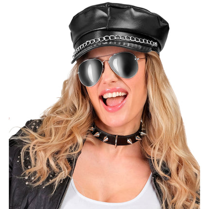 Halloween-choker, sort med pigge