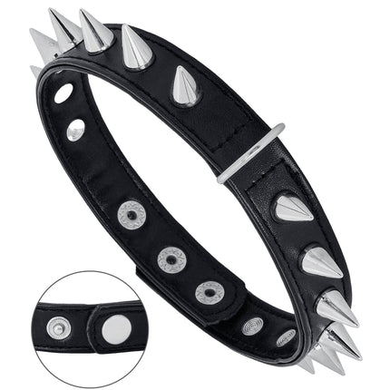 Halloween-choker, sort med pigge