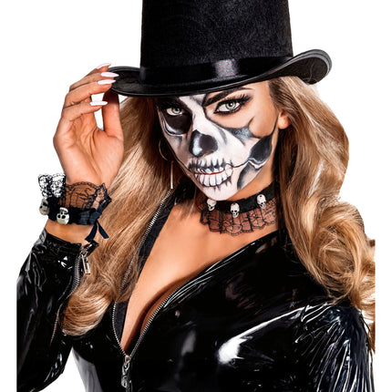Halloween-smykkesæt med choker og armbånd