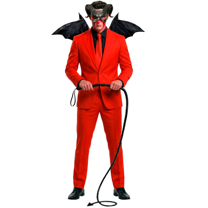 Halloween-pisk, sort djævel, 1,8 m