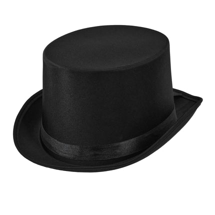 Halloween-cylinderhat, sort, 60 cm