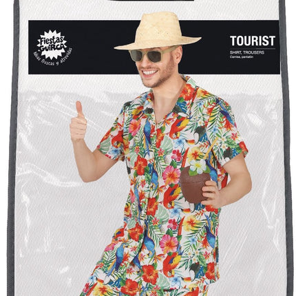 Hawaii kostume mænd 2 dele