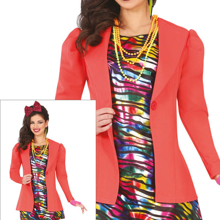 Neon 80S kostume regnbue damer