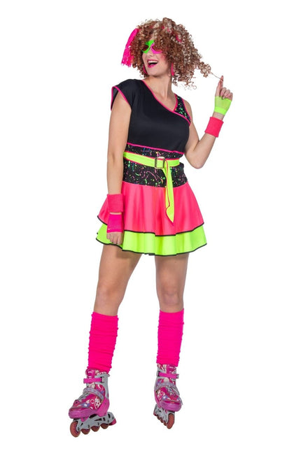 Neon 80S Jurk Dames van Wilbers & Wilbers koop je bij Partywinkel
